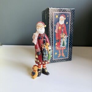 Vtg LANG & WISE Classic Santa Ellen Stouffer Santa's Check; 71150101‎ 1997 T65
